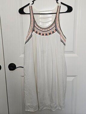 A Peach Sleeveless Lined Sundress Size Large